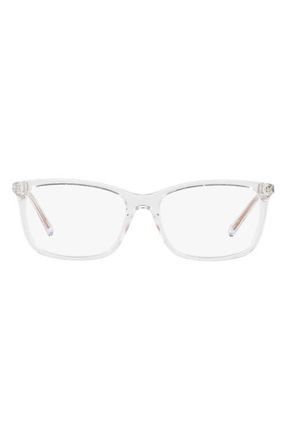 Michael Kors 52mm Square Optical Glasses in Clear at Nordstrom