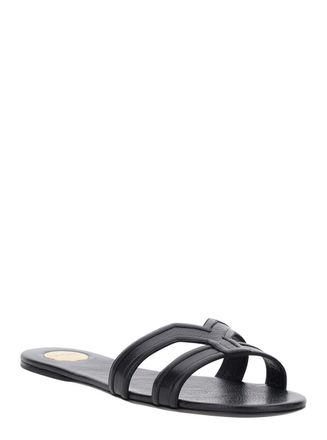 Saint Laurent Womens Sandals Mabrouka Black Leather Calf