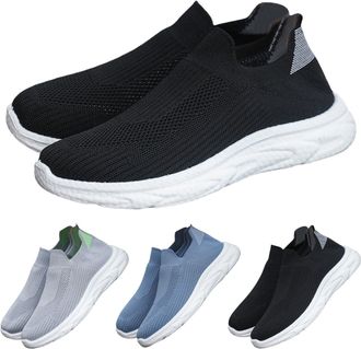 Generic Mens Walking Shoes, Slip-On Trainers, Breathable Jogging Shoes, No Laces, Slip-On Shoes, Lightweight Fitness Shoes, Sporty Casual Shoes, Comfortable I