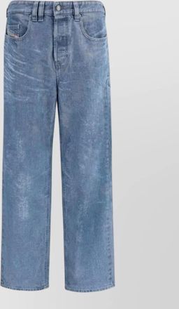 Diesel straight leg trousers nylon and silk blend