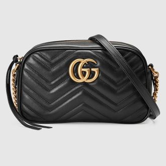 Gucci GG Marmont Small Camera Bag, Black, Leather