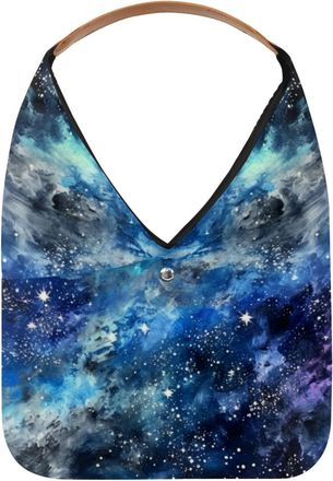 Generic Dreamy Starry Sky Night Star Reusable Lightweight Grocery Bags - Foldable Into Compact Pouch, Washable & Sturdy, Multipurpose for Shopping and Travel