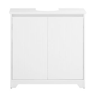 SoBuy Mueble para debajo del lavabo con 2 puertas madera blanco