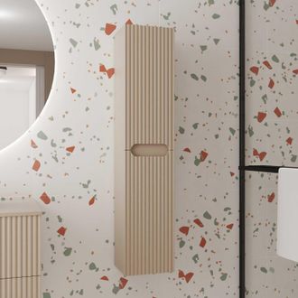 Aurlane Aurlane - Columna De Ba&ntilde;o Marr&oacute;n Glac&eacute; Suspendida - Altura 120 Cm - 2 Puertas - Leon