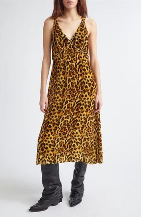 R13 Grunge Leopard Print Slipdress in Light Brown Leopard at Nordstrom, Size X-Small