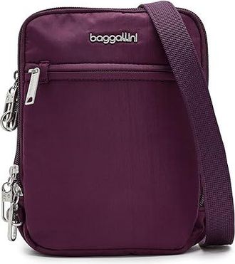 Baggallini Securtex Anti-theft Mini Everything Crossbody Cross Body Womens Handbags Mulberry, Nylon