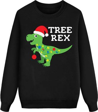 Generic Family Matching Christmas Sweatshirt, Long Sleeve Christmas Dinosaur Graphic Ugly Funny Jumpers Xmas Holiday Pullover Tops Fall Winter Clothes Sleepwe
