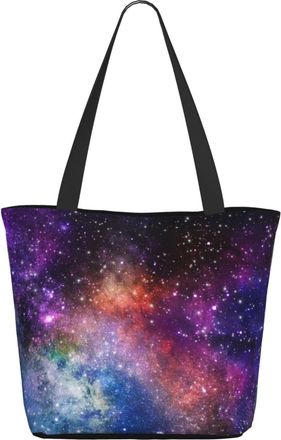 AOOEDM Colorful-Universe Ladies Shopping Bag 13x11x7in.The Perfect ValentineS Day Gift.It Is The Best ValentineS Day Gift For Mom, Daughter, Wife,Etc