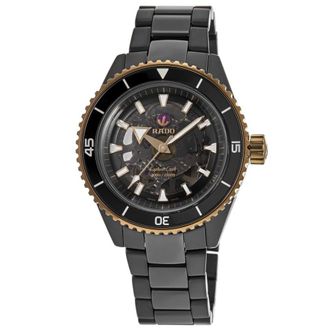 Rado Captain Cook High-Tech Ceramic Black Skeleton Dial Mens Watch R32127162