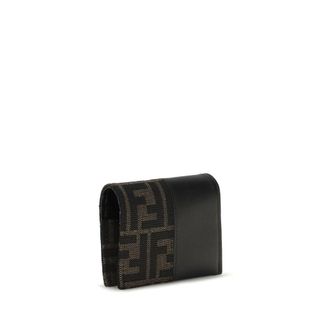 Fendi FF Card Case - Brown