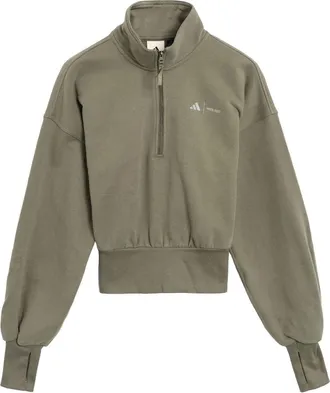 adidas (WMNS) adidas x Moon Boot LEGGRN Crop Half Zip Sweatshirt Green JM1101
