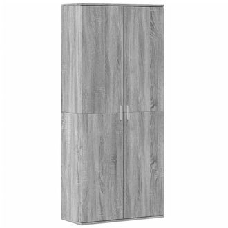 vidaXL Vidaxl - Credenza Grigio Sonoma 80x35x180 Cm In Legno Multistrato
