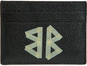 Balenciaga Cash Tape Type Logo Leather Card Holder in Black/Light Paper at Nordstrom