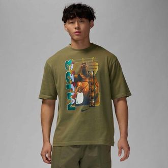 Nike Jordan Mens Brand MJ 23 Short Sleeve Crew - Medium Olive/Black Size XXL