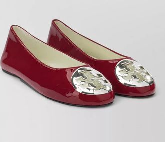 Tory Burch ballerina shoes flat sole metallic detail
