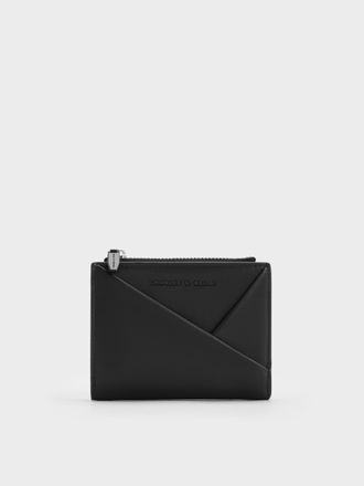 Charles & Keith Midori Geometric Top-Zip Wallet