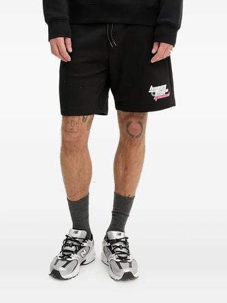 HUGO BOSS logo-print track shorts - Black