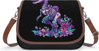 Generic Skeleton Dinosau Bones Crossbody Bags for Women Shoulder Messenger Bag Purse Handbags