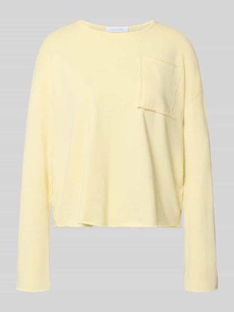 Rich & Royal Sweatshirt mit Brusttasche in Hellgelb, Gr&ouml;&szlig;e XL