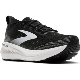 Brooks Glycerin GTS 23 Running Shoe in Black/Grey/White at Nordstrom, Size 10.5