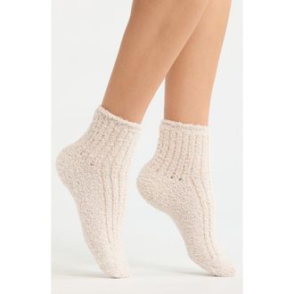 Barefoot Dreams CozyChic Assorted 2-Pack Tennis Ankle Socks in Bisque/willow at Nordstrom