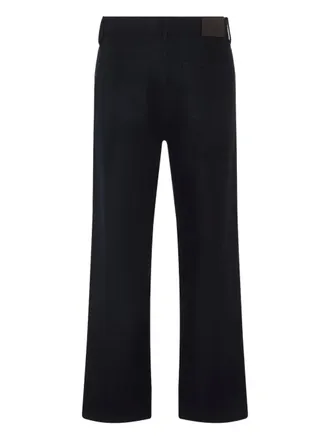 Brioni cotton straight-leg trousers - men - Cotton - 36 - Blue