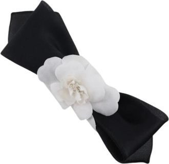 Chanel Pre-owned Accessories, female, Black, Size: ONE SIZE Pre-owned Satin Hair Accessories