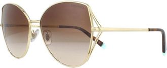 Tiffany & Co. Sunglasses TF3072 60213B Pale Gold Brown Gradient Metal - One Size