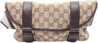 Gucci Pre-owned Belt Bags, male, Beige, Size: ONE SIZE Pre-owned GG Canvas Waist Bag