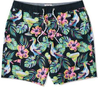 Party Pants Tross Up Party Starter 7-Inch Swim Trunks in Black at Nordstrom, Size Xx-Large
