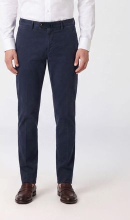 Pantaloni Torino Pantaloni chino slim fit in cotone e cashmere con chiusura decentrata