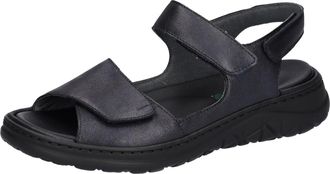 Waldl&auml;ufer Sandale WALDL&Auml;UFER H-JOLINE, Damen, Gr. 4,5 (37,5), blau (nachtblau), Nubukleder, unifarben, Schuhe Sandale, Sommerschuh, Klettschuh, Bequemschuh in K