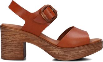 Stefano Lauran Elegante sandalen met hak Model 930 - Dames - Sandalen met hakken - Bruin - 39 EU - Linnen - Schoenen