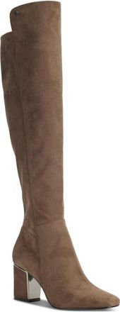 DKNY Cilli K3302197 Boots Womens Brown Faux Suede Over-the-Knee Bootie LION25