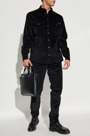 Dolce & Gabbana Corduroy Shirt, Mens, Black