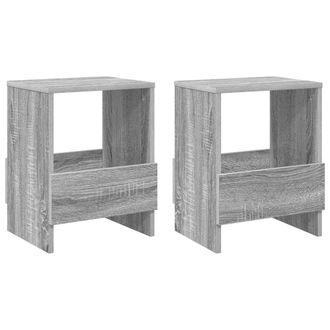 vidaXL Estante De Revistas 2 Pcs Gris Sonoma 35 X 30 X 45 Cm Vidaxl