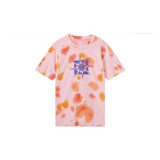 Nike Mens Nike Tie Dye Geometry Pattern Casual Round Neck Short Sleeve Orange T-Shirt DQ1068-610