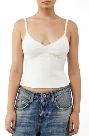 BDG Love Pointelle Cotton Camisole in Ivory at Nordstrom Rack, Size Small