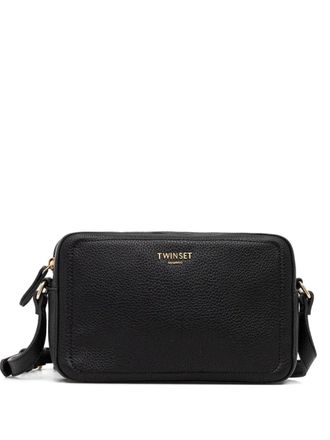 Twin-Set logo-lettering cross body bag - women - Polyurethane - One Size - Black