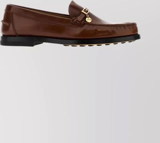 Tod's leather loafers gold-tone hardware