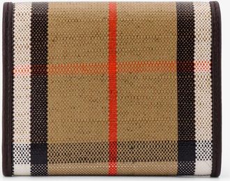 Burberry Portafogli Highlands Compact con inserti in pelle - BURBERRY - gender_Woman