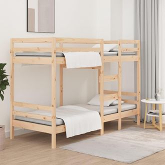 vidaXL Cama Litera Sin Colch&oacute;n Madera Maciza De Pino 90x200 Cm Vidaxl