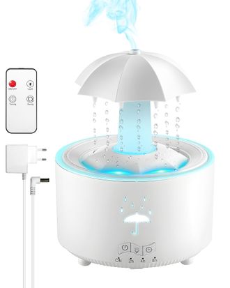 OEM Humidificador De Aire Para Dormitorio, 300 Ml, Difusor De Aromas, Dise&ntilde;o De Gotas De Lluvia, 7 Colores, Led, Difusor De Aceites Perfumados Para Oficin