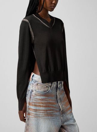 Acne Studios Womens Wool faded-effect sweater