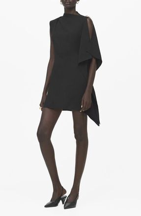Mango Asymmetric Minidress in Black at Nordstrom, Size 2