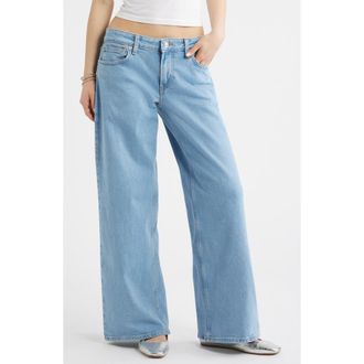 BP. Low Rise Baggy Wide Leg Jeans in Palms Wash at Nordstrom, Size 29