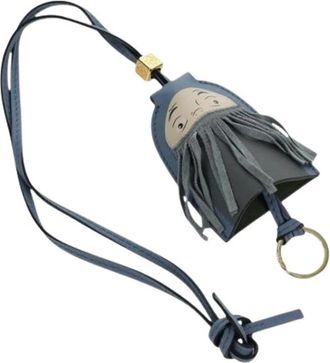 Loewe Pre-owned Leather Key Holder - Dames - Vintage Accessoires - Blauw - ONE Size - Leer - Vintage
