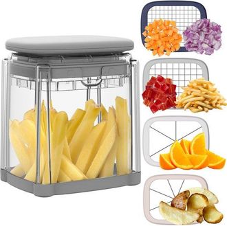 OEM Cortador Cortador 4 Cuchillas, Cortador Frutas, Cortador Patatas, Cortador Patatas Fritas, Cortador Cebolla, Huevos, Seguro Usar, F&aacute;cil Guardar