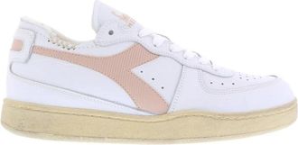 Diadora Basket Row Wit/Oudroze Sneakers - Dames - Sneakers - Wit - 37 EU - Schoenen