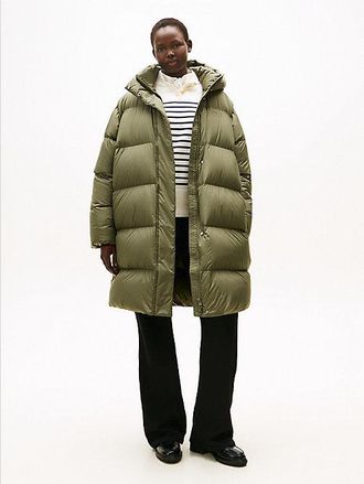 Tommy Hilfiger Abrigo con capucha Curve de plum&oacute;n